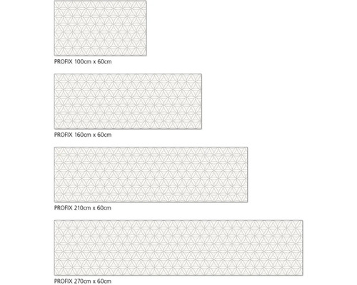 Verschiedene Größen von Profix Unterlagen mit geometrischem Muster
