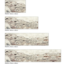 Dekorplatte mit Backsteinmauer-Motiv in verschiedenen Größen