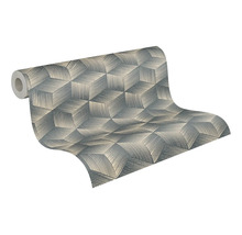 Tapetenrolle mit geometrischem Würfelmuster