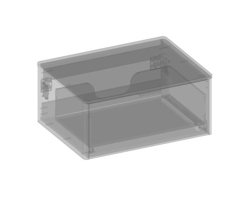 Boîte de rangement transparente avec couvercle