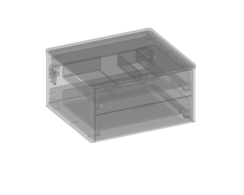 Boîtier de distribution avec boîtier transparent