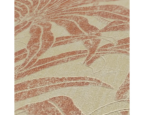 Gros plan d''un papier peint à motif floral