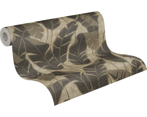 Rouleau de papier peint à motif de feuilles