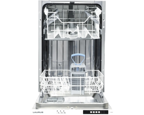 Offener Geschirrspüler mit Geschirrkörben