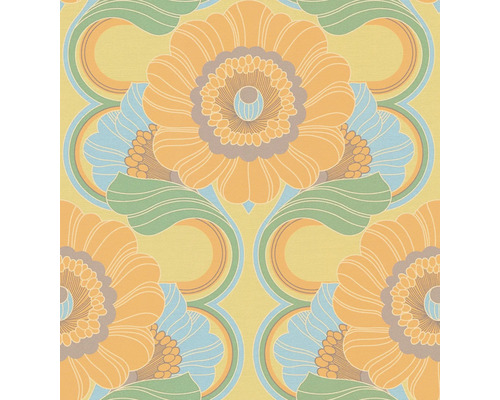 Blumentapete mit Retro-Design