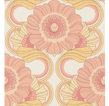 Tapete mit floralem Muster im Retro-Stil
