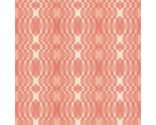 Papier peint textile avec cercles et motif losanges