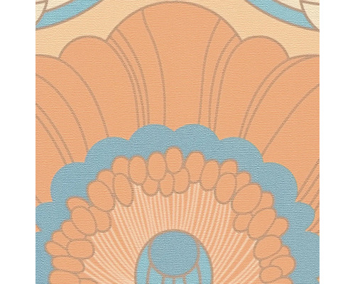 Detailansicht einer floral gemusterten Tapete