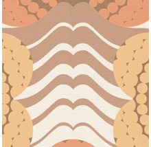 Papier peint avec motif de cercles et de lignes ondulées