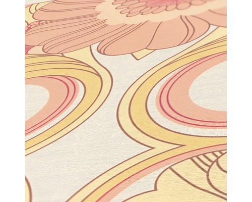 Nahaufnahme einer Tapete mit Blumenmuster