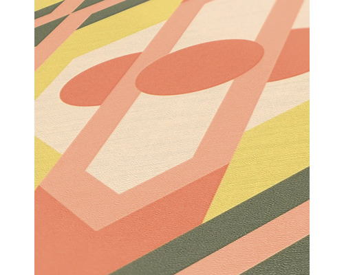 Nahaufnahme einer Tapete mit geometrischen Formen