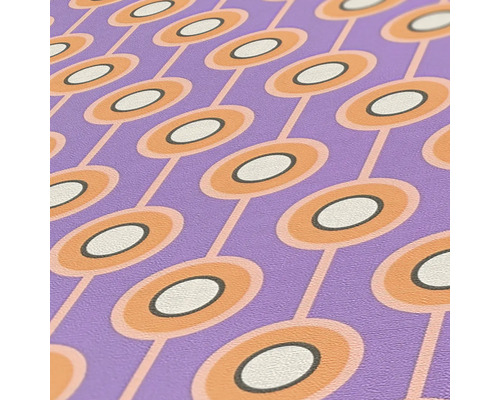 Tapete mit geometrischem Muster aus Kreisen und Linien