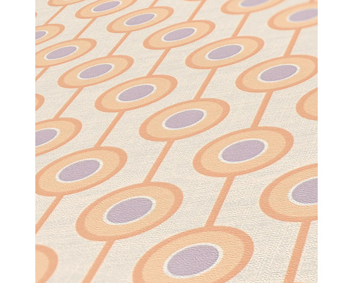 Tapete mit geometrischem Muster aus Kreisen und Linien