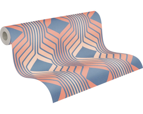 Rouleau de papier peint à motif géométrique