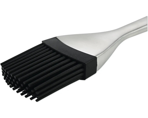 Pinceau à gril en silicone avec manche en acier inoxydable