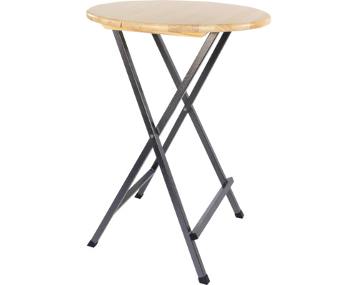 Runder Stehtisch mit Klappgestell für den Innen- und Aussenbereich