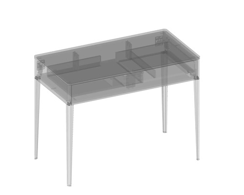 Bureau avec compartiments et quatre pieds