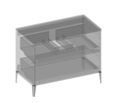 Waschbeckenunterschrank mit Schubladen und Füßen