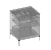Waschtischunterschrank mit 3 Schubladen Devo Lotos BxHxT 60 x 76 cm x 53 cm Frontfarbe perfect touch stahlgrau