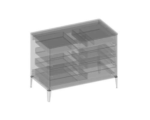 Meuble sous-lavabo avec plusieurs tiroirs