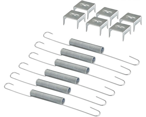 Kit de fixation de radiateur avec ressorts et supports
