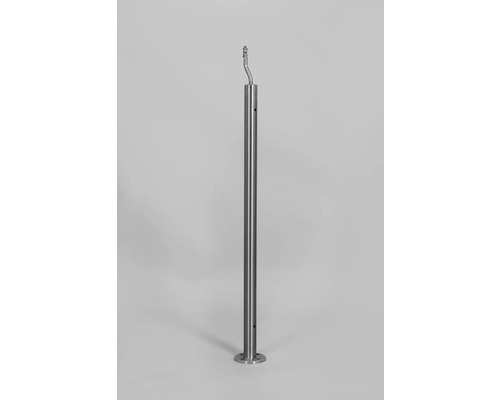 Poteau de garde-corps en acier inoxydable avec plaque de base pour montage au sol