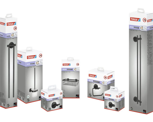 Tesa Moon Graphite Badezimmerzubehör in Produktverpackung