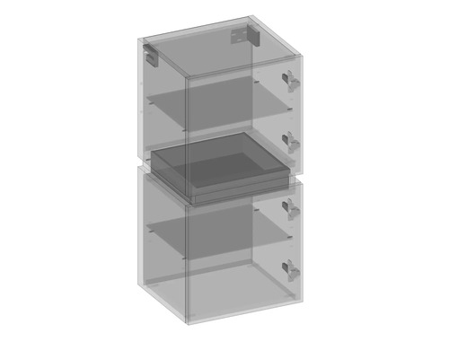 Terrarium modulaire transparent en plastique avec trous d''aération