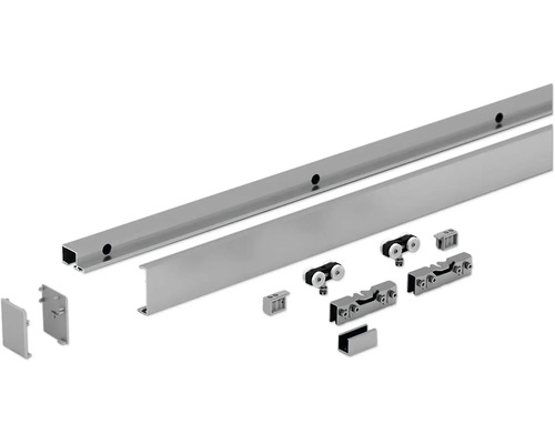 Schiebetürbeschlag Set mit Schiene und Zubehör
