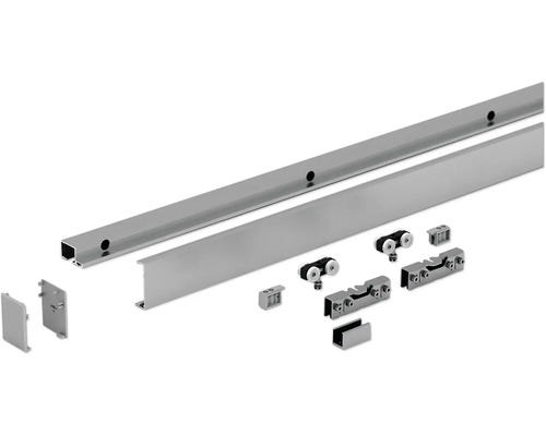 Schiebetürbeschlag-Set mit Schiene und Zubehör