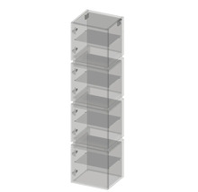 Armoire haute suspendue avec 4 portes Devo Viva 2.0 gauche lxhxp 40x170x35 cm natural hickory