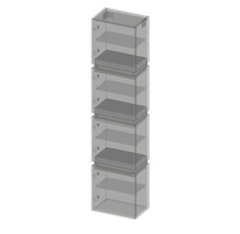Hängehochschrank mit 4 Türen und 3 Schubladen Devo Viva 2.0 links BxHxT 40x170x26 cm conifer green supermatt