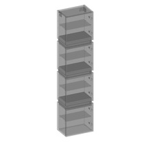Hängehochschrank mit 4 Türen und 3 Schubladen Devo Viva 2.0 rechts BxHxT 40x170x26 cm premium white matt