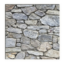 Motif de mur de pierre sur toile