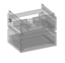 Meuble sous-lavabo avec deux tiroirs