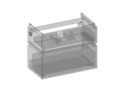 Meuble sous-lavabo avec deux tiroirs