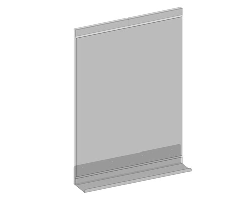 Paroi de douche en verre avec support