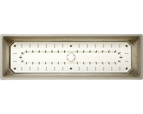 Jardinière avec insert d''irrigation, vue de dessus