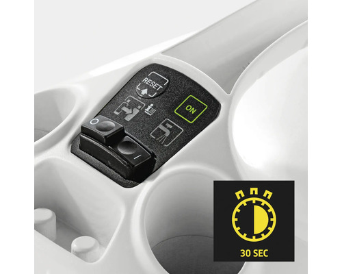 Bedienfeld mit Symbolen und Tasten zur Steuerung einer Reinigungsfunktion