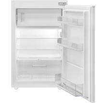 Weißer Kühlschrank mit geöffneter Tür und Innenraum