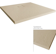 Sandfarbene Duschwanne