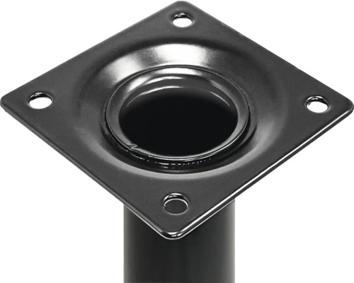 Plaque de fixation de pied de table en métal avec quatre trous de fixation