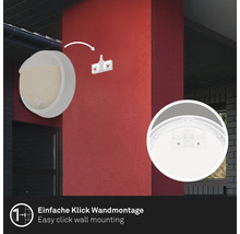 Aussenleuchte mit einfacher Klick Wandmontage