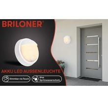 Kabellose LED Aussenleuchte mit Dimmfunktion und Spritzwasserschutz