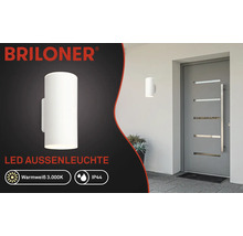 Briloner LED Außenleuchte an einer Hauswand mit Schutzart IP44