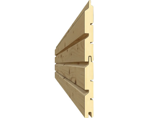 Holzfassade aus Nut- und Federbrettern