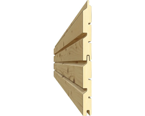 Holzfassade mit Nut- und Federverbindung