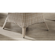 Sitzgruppe Destiny PALMA LUNA 4 Hochlehner + Tisch Ø100x75cm, natur meliert
