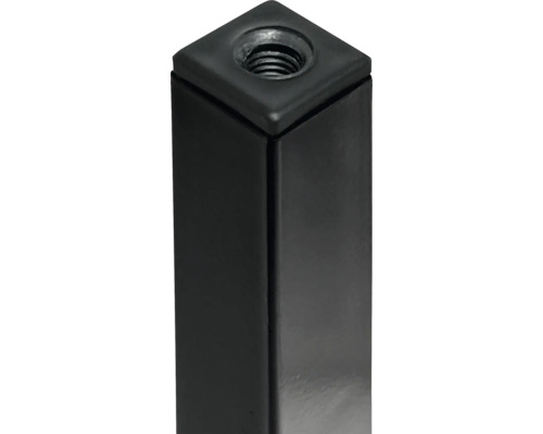 Pied de table en métal noir avec filetage