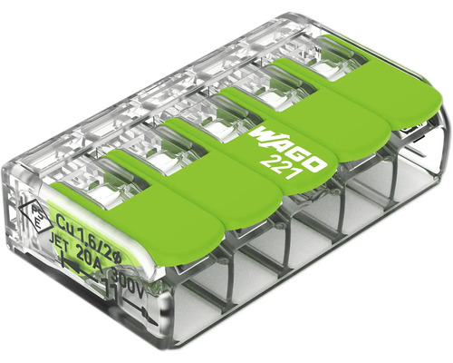 Wago 221 Borne de connexion pour câbles électriques